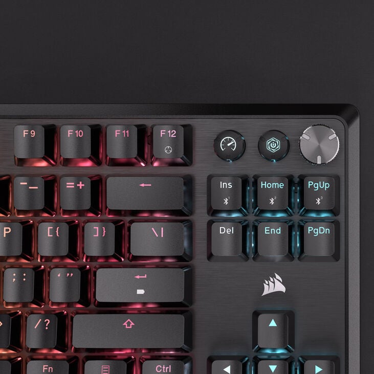 Corsair K70 CORE TKL WIRELESS RGB Gaming-Tastatur, mechanisch, ISO (DE), MLX RED Switch - schwarz image number 11