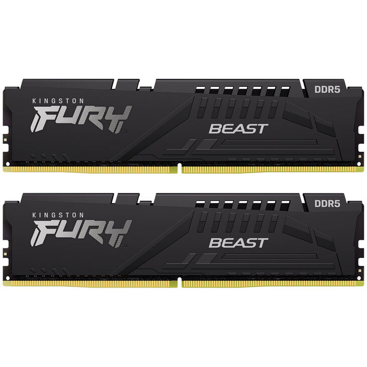 Kingston Fury Beast DDR5-5600 RAM, CL40, XMP - 32 GB Dual-Kit, black image number 1
