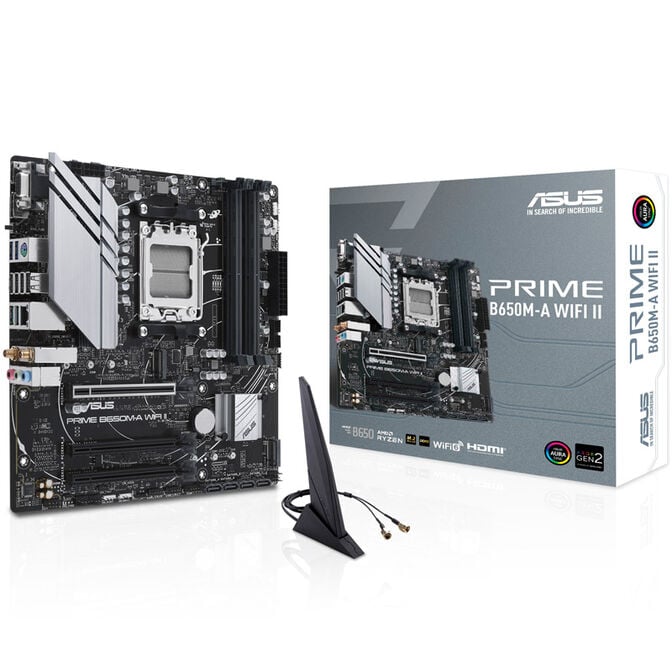 ASUS Prime B650M-A WIFI II Mainboard, Sockel AM5, AMD B650, Micro-ATX, DDR5 image number 0