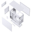 Jonsbo D41 MESH ATX Geh&auml;use, Tempered Glass - wei&szlig; image number null