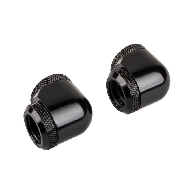 Corsair Hydro X Series XF Hardline Adapter 90 Grad 14mm AD auf 14mm AD Hardtube - 2er Pack, schwarz image number 1