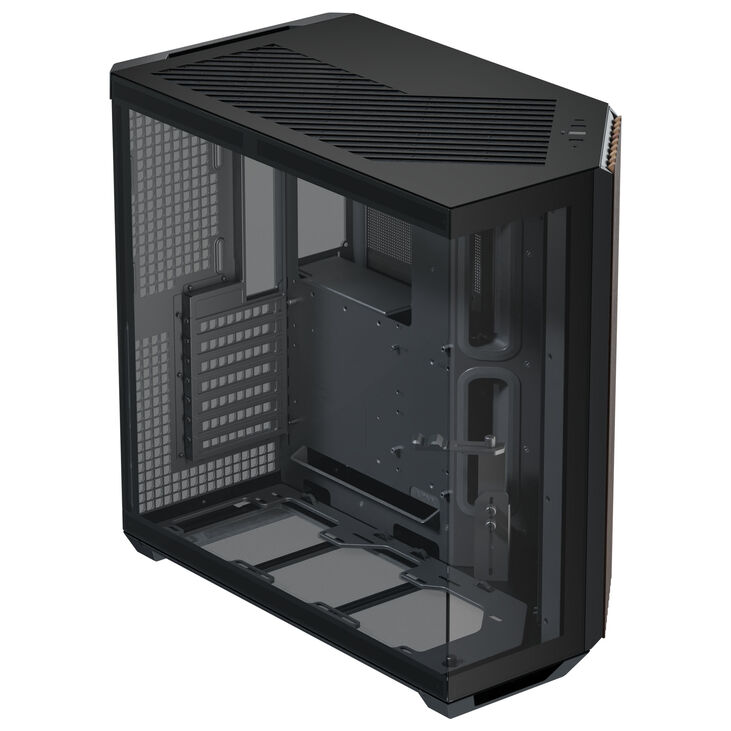 APNX V1 PC-Gehäuse, Midi-Tower, ATX, Tempered Glass - Holz, schwarz image number 2