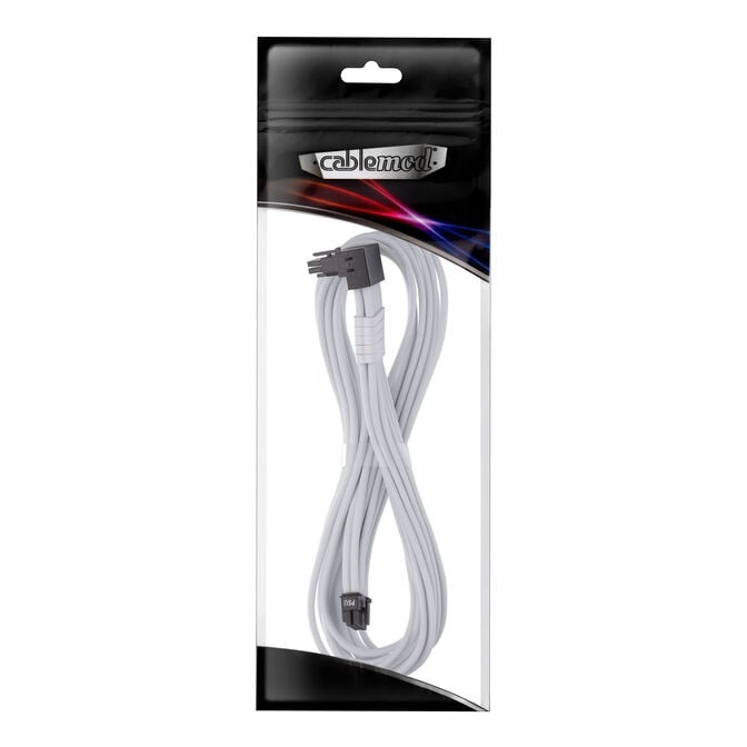 CableMod C-Series Pro ModMesh 12V-2x6 cable, 90&deg; connector, for Corsair Type 5 RMx Shift PSUs - white, 65cm image number 4
