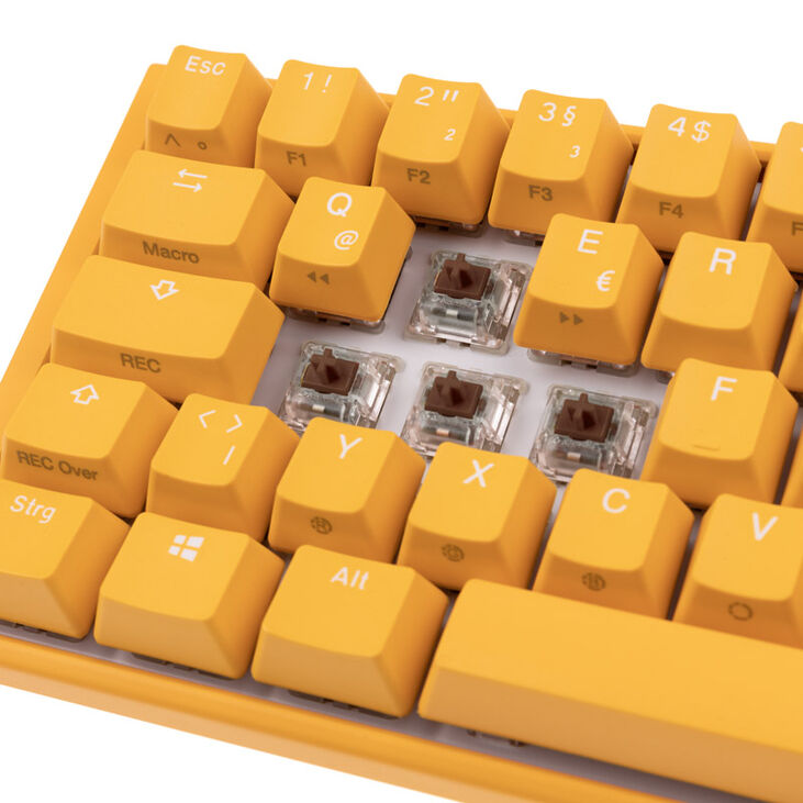 Ducky One 3 Yellow Mini Gaming Tastatur, RGB LED - MX-Brown image number 4