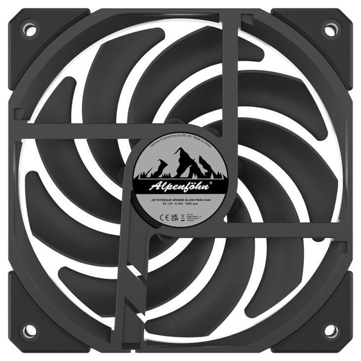 Alpenföhn 120 Jetstream Slim PWM Fan - black image number 3