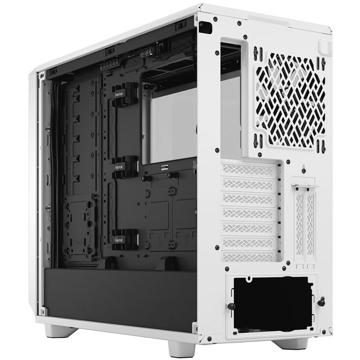 Fractal Design Meshify 2 White TG Clear Tint Mid Tower, Tempered Glass. White image number 7