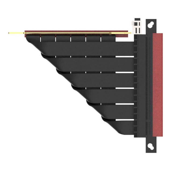 Ssupd Riser Flachband-Kabel - PCIe 4.0, 140mm, gewinkelt, schwarz image number 1