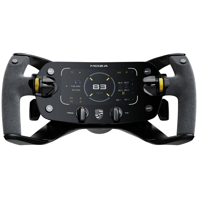 MOZA Porsche MISSION R Simracing-Lenkrad, 5,4&rdquo;-Zoll-OLED-Display, Offizielles Replikat - schwarz image number 0