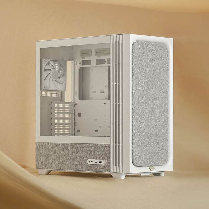 TRYX FLOVA F50 PC Case, ATX, Tempered Glass - White image number 8