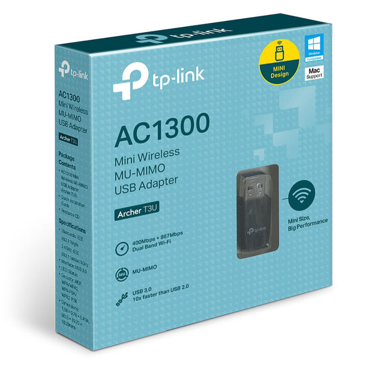 TP-Link Archer T3U AC1300 Mini Wireless MU-MIMO USB Adapter image number 2