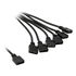 EK Water Blocks EK-D-RGB 6-way D-RGB splitter cable image number null