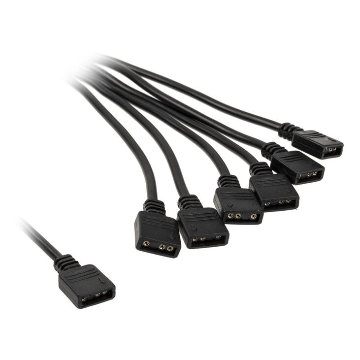 EK Water Blocks EK-D-RGB 6-way D-RGB splitter cable image number 0