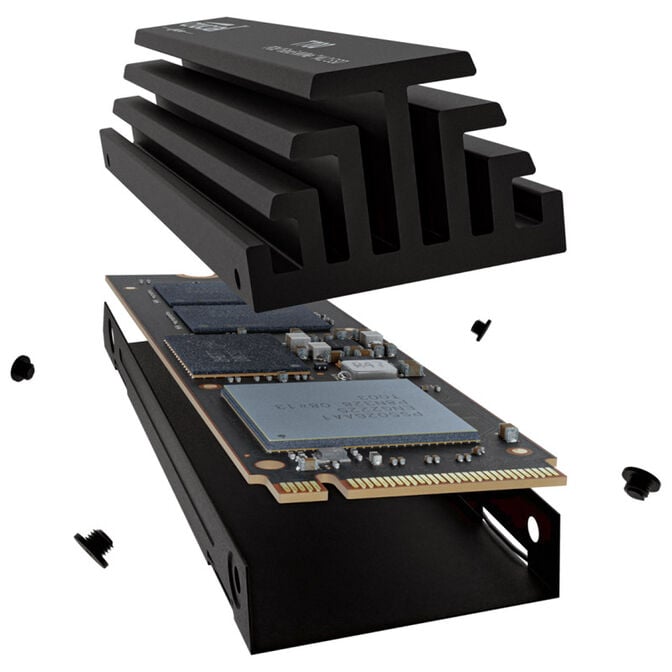 Crucial T700 NVMe SSD, PCIe 5.0 M.2 Type 2280 - 2 TB with heatsink image number 4
