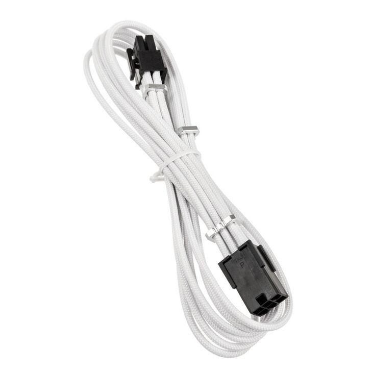 BitFenix Alchemy 6-Pin PCIe Extension Cable, 45 cm, sleeved - white image number 1