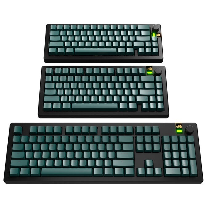 Glorious GPBT Basics Keycaps, ANSI Layout (US), PBT, Doubleshot - Totem Green image number 6
