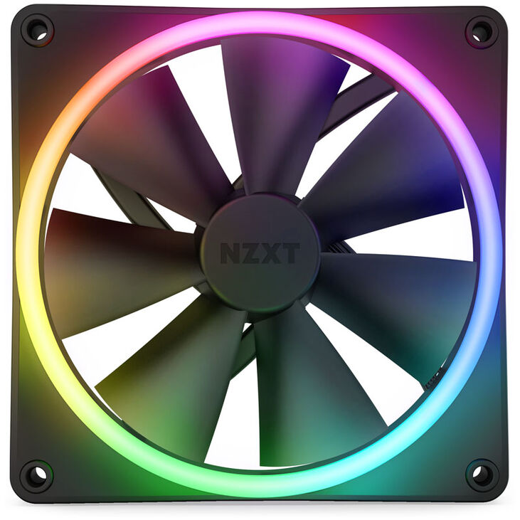 NZXT F140 RGB DUO, PWM, 140mm, 2-pack - black image number 1