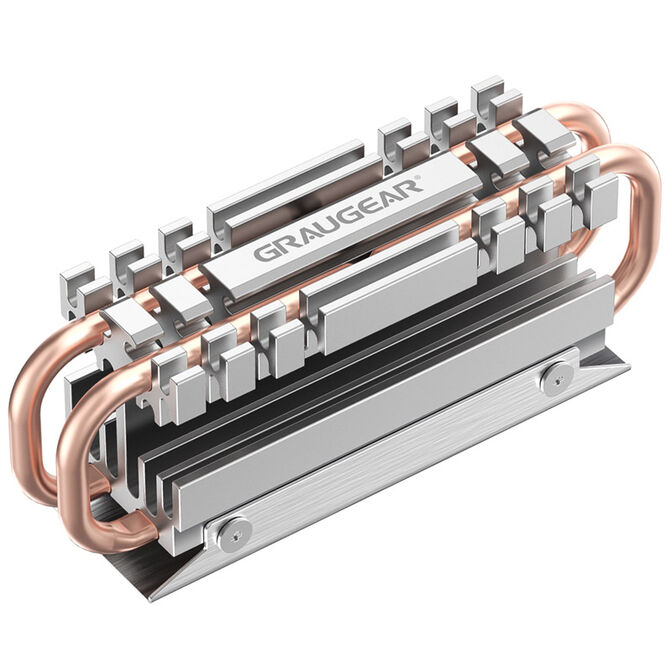 Grey Heatpipe Heatsink for M.2 2280 SSD image number 0