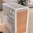 Corsair FRAME 5000D Wood RS PC-Geh&auml;use, Midi-Tower, E-ATX, Tempered Glass - inklusive 3x L&uuml;fter, wei&szlig;, Holz image number null