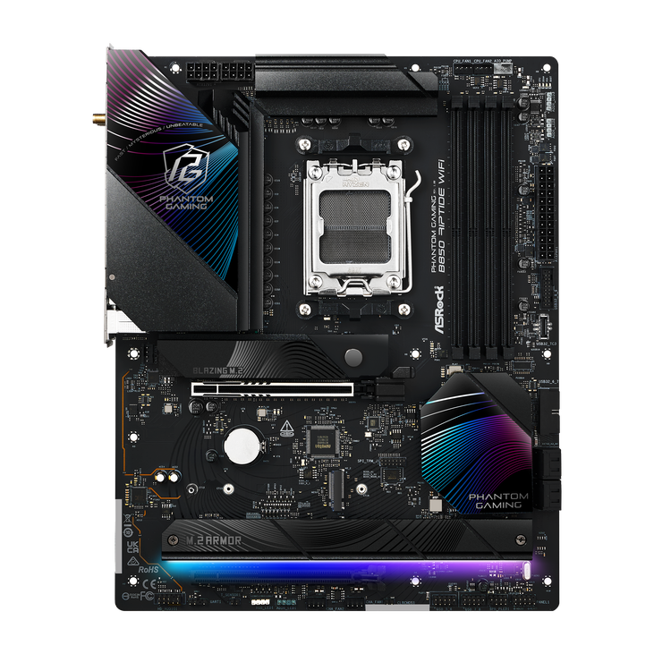 ASROCK B850 Riptide WiFi Mainboard, Sockel AM5, AMD B850, ATX, DDR5 image number 3
