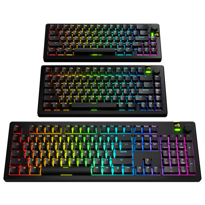 Glorious GPBT Backlit Keycaps, ANSI Layout (US), PBT, Dye-Sub - Black image number 6
