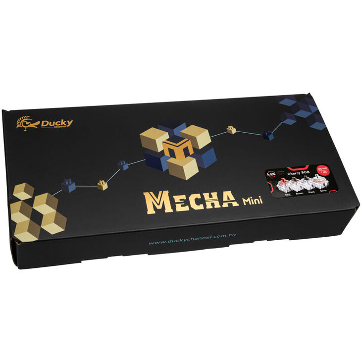 Ducky Mecha Mini Gaming Keyboard, MX-Speed-Silver, RGB-LED - black image number 8