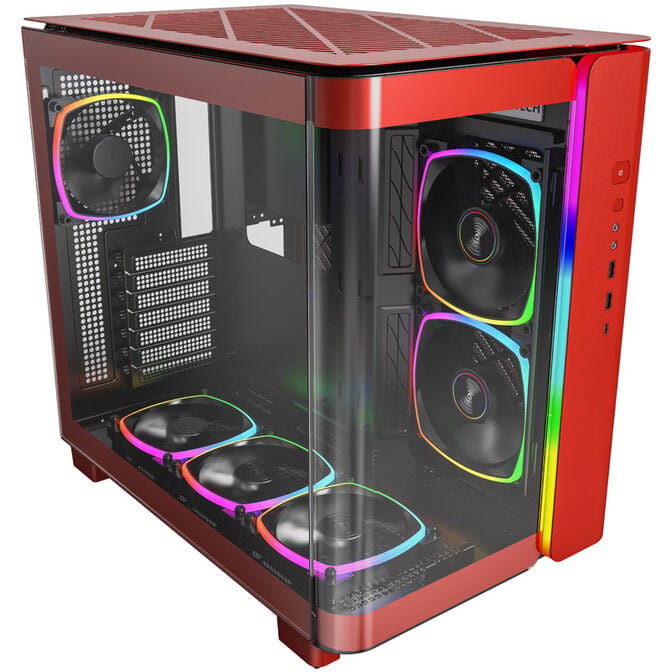 Montech KING 95 PRO Midi-Tower, Tempered Glass, ARGB - rot image number 1