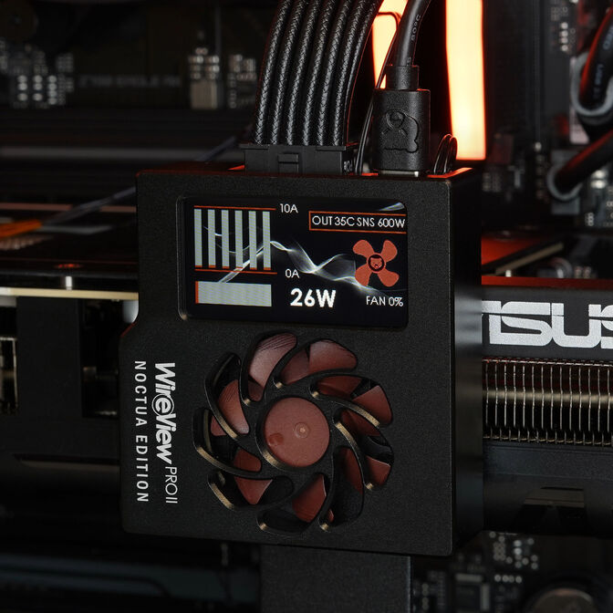 Thermal Grizzly WireView Pro II GPU Noctua Edition, 12V-2x6, TFT-IPS - schwarz, normal image number 3