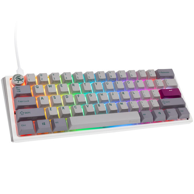 Ducky One 3 Mist Grey Mini Gaming Tastatur, RGB LED - MX-Red (US) image number 0