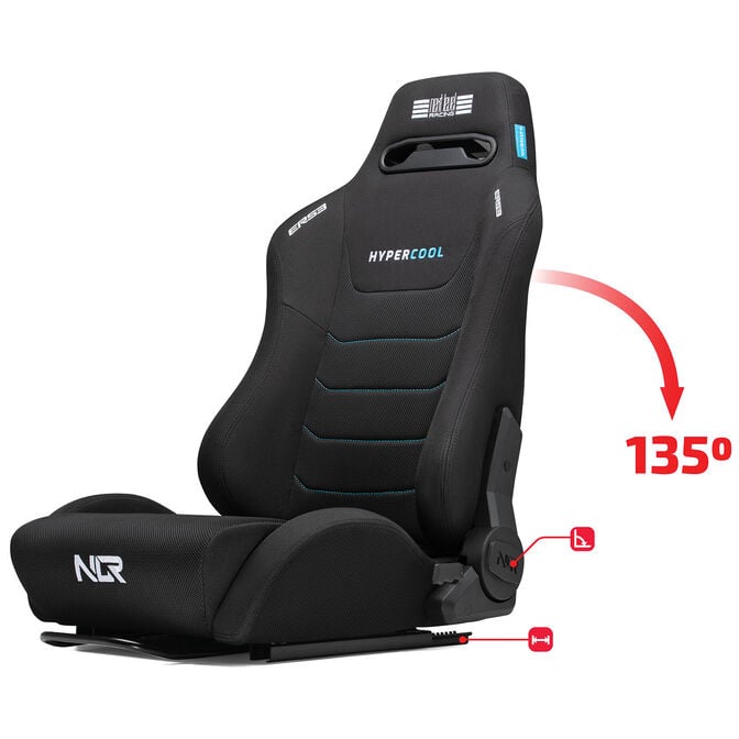 Next Level Racing ERS3 HYPERCOOL Simracing-Sitz, bel&uuml;ftet - schwarz image number 3