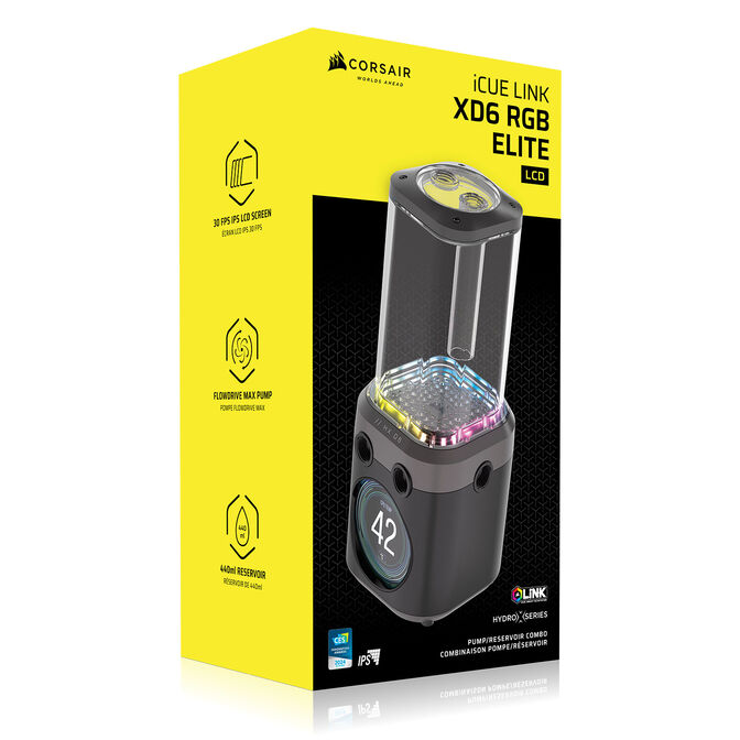 Corsair iCUE Link XD6 RGB Elite LCD Pump Reservoir Combo - black image number 11