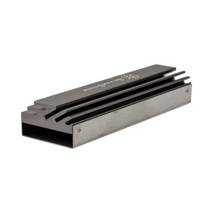 SilverStone TP04T M.2 passive cooler, aluminium - silver image number 1