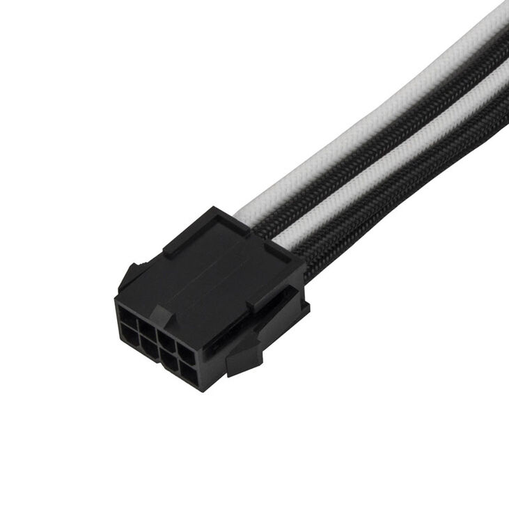 SilverStone PP07E-PCIBW 8-pin PCIe to 6+2-pin PCIe extension, 250mm - Black/White image number 3
