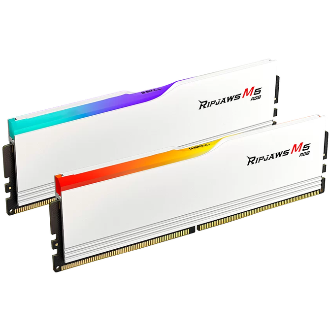 G.Skill Ripjaws M5 RGB DDR5-5200 RAM, CL40 - 96 GB Dual-Kit, wei&szlig; image number 0