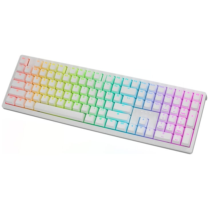 Ducky Zero 6108 Pure White Kabellose Gaming Tastatur, RGB - Cherry MX2A Speed-Silver, ANSI (US) image number 2