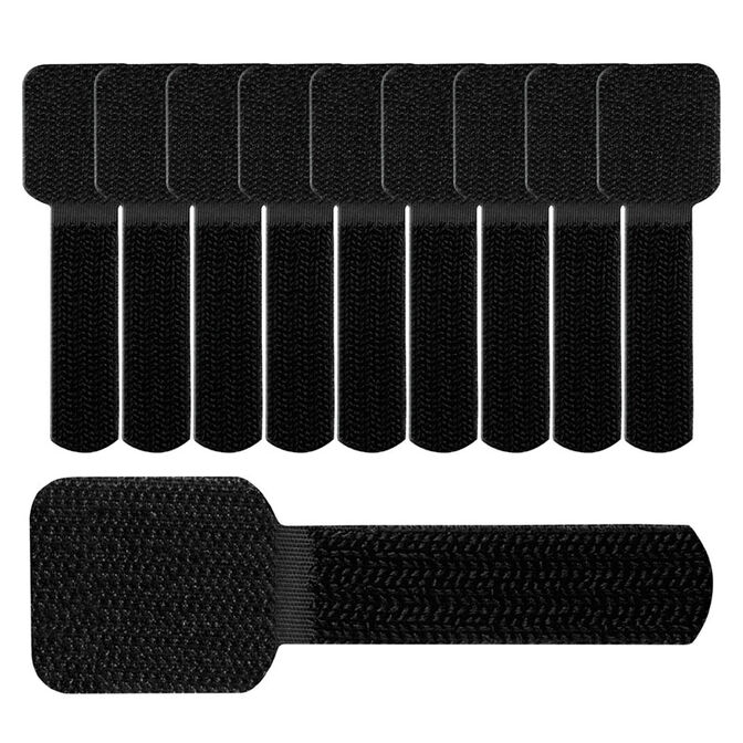 LABEL THE CABLE Wall Klettkabelhalter 10er Set - schwarz image number 1