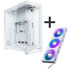 PHANTEKS NV7 - white + D30 PWM Reverse Airflow D-RGB fan, 3-pack - 120mm image number null