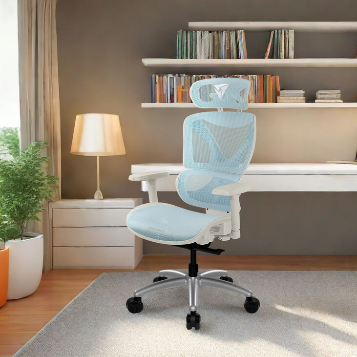 ThunderX3 XTC Ergonomischer Bürostuhl - weiß/blau image number 8