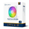 SilverStone Shark Force ARGB L&uuml;fter, 140 mm - wei&szlig; image number null