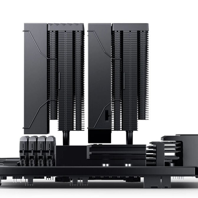 Jonsbo CC90 CPU Cooler, Dual Tower, 130mm PWM Fan, Segment Display - Black image number 9