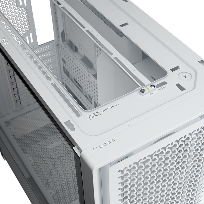 Corsair Frame 5000D RS ARGB PC Case, Mid-Tower, E-ATX, Tempered Glass - White image number 9
