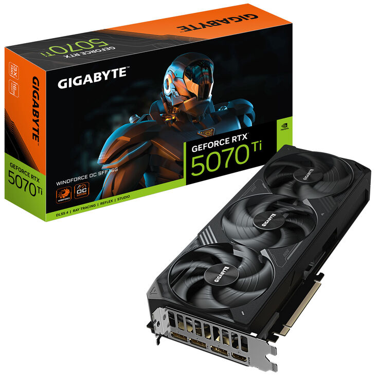 GIGABYTE GeForce RTX 5070 Ti Windforce OC SFF 16G, 16384 MB GDDR7 image number 0