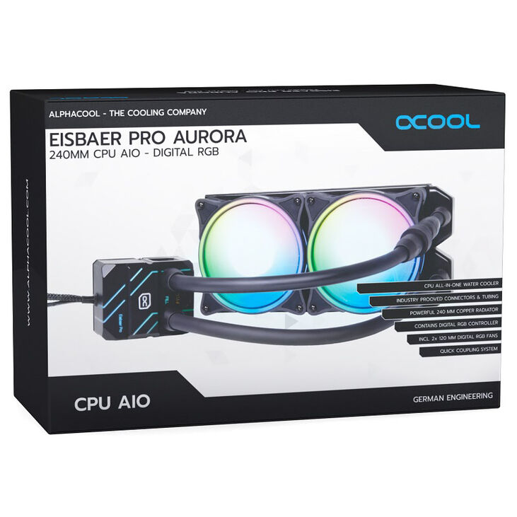 Alphacool Eisbaer Pro Aurora 240 AiO Wasserkühlung, D-RGB - 240mm image number 9