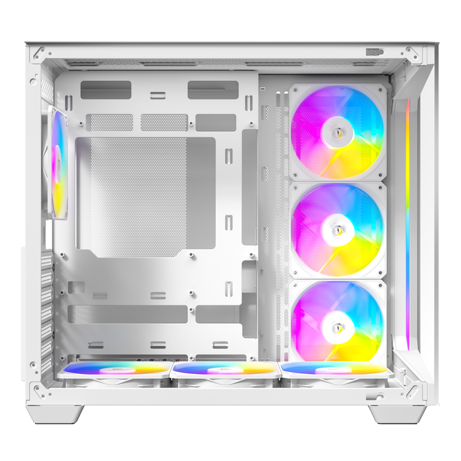 Antec C5 PC case, mid tower, ATX, RGB, tempered glass - white image number 8