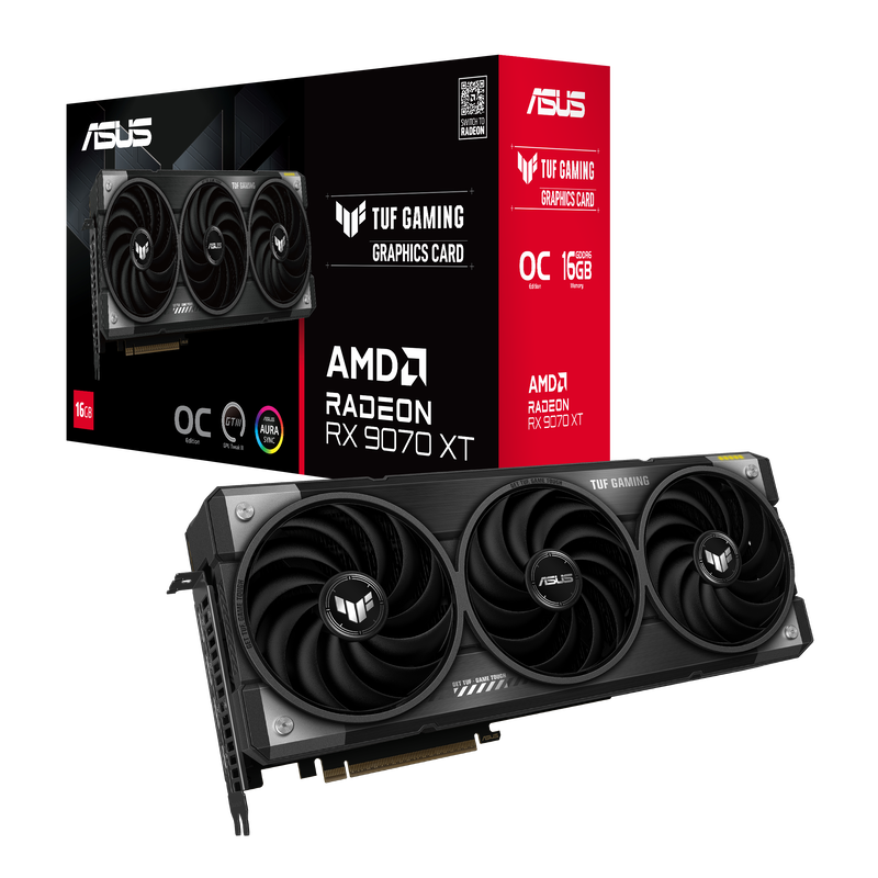 ASUS TUF Radeon RX 9070 XT OC Edition Grafikkarte, 16384 MB GDDR6