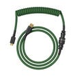 Glorious GMMK Coiled Cable Forest Green, Spiral Keyboard Cable, USB-C/USB-A &ndash; Dark Green/Black image number null