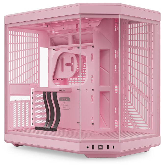 Hyte Y70 PC Case, Mid Tower, Tempered Glass - Strawberry Milk image number 0