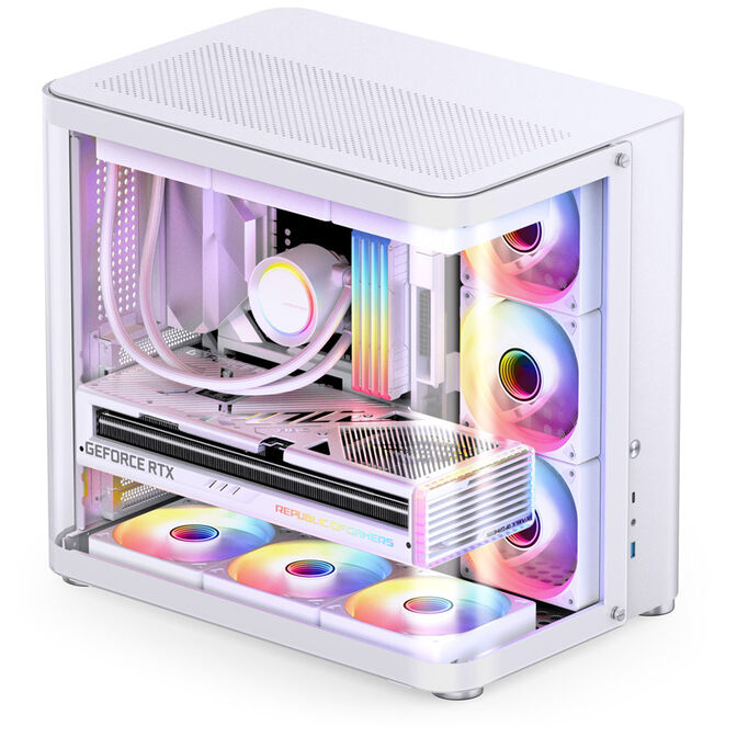 Jonsbo TK-2 2.0 Midi-Tower, Tempered Glass - wei&szlig; image number 2