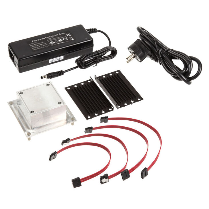 Akasa Euler M Fanless Mini-ITX case, 80W power supply, OEM - black image number 9
