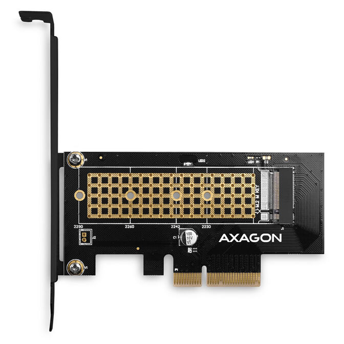 AXAGON PCEM2-N PCIe-3.0-x4-Adapter, 1x M.2-NVMe-SSD, bis 2280 - passive K&uuml;hlung image number 4