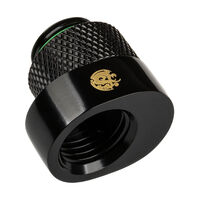 Bitspower X-Cross Adapter G1/4 inch male to G1/4 inch female - 5mm offset, black matte